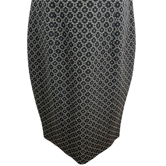 NWT BROOKS BROTHERS Women's Navy Blue Geometric Pattern Sheath Midi Dress 10 - Picture 5 of 13